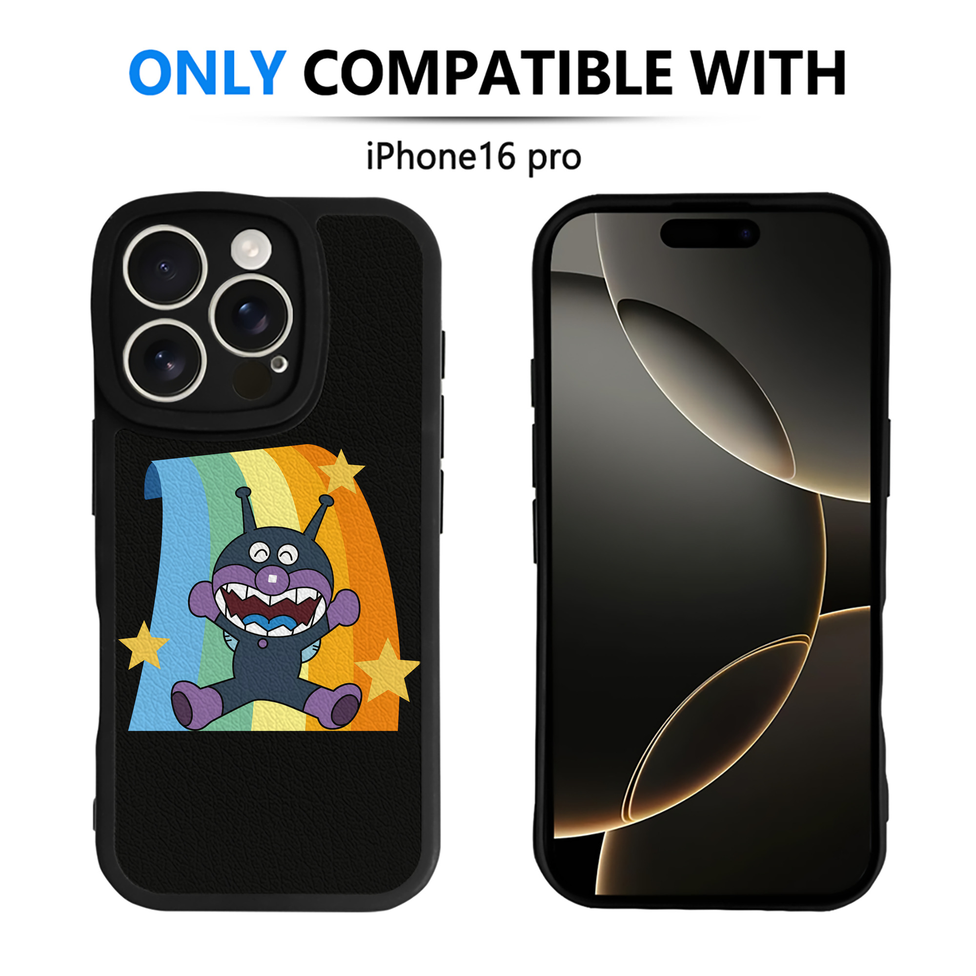 （画像用） アンパンマン Anpanman 【iPhone 16シリーズ対応】シリコンスマホケース（レザー調） 材質：シリコン